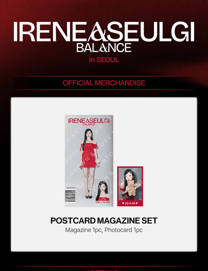 IRENE & SEULGI (Red Velvet) - Concert Tour [BALANCE] in Seoul MD - Postcard Magazine Set (2 Versions).