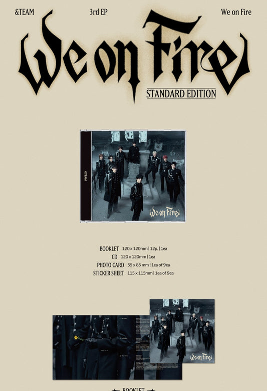 (PRE-ORDER 2026-04-21) &TEAM - Japan 3rd EP Album [We on Fire] Standard Edition (Weverse Shop POB Included)