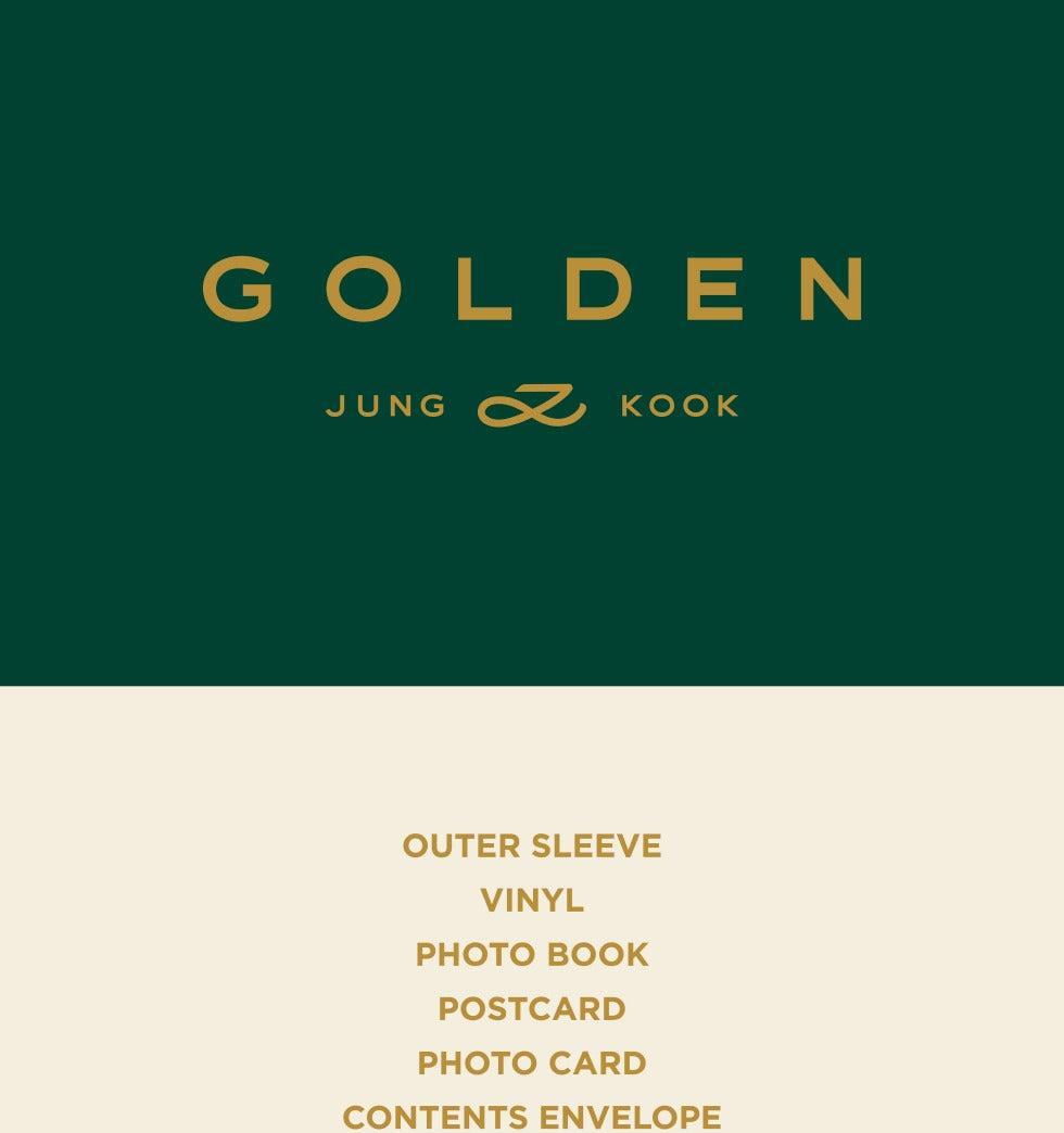 JUNG KOOK (BTS) - [GOLDEN] LP Vinyl Version.