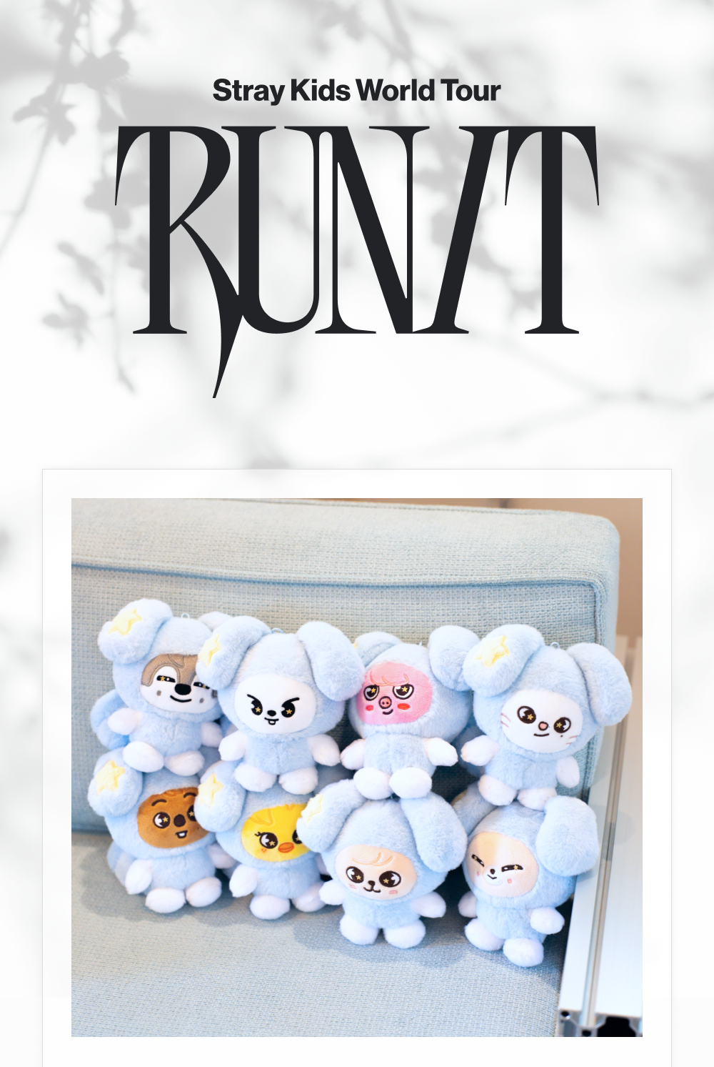 (PRE-ORDER 2026-11-16) Stray Kids - [Stray Kids World Tour <RUN IT SEOUL> Merch] SKZOO PLUSH in TASY - RUN IT (POB Included Based on Order Amount)