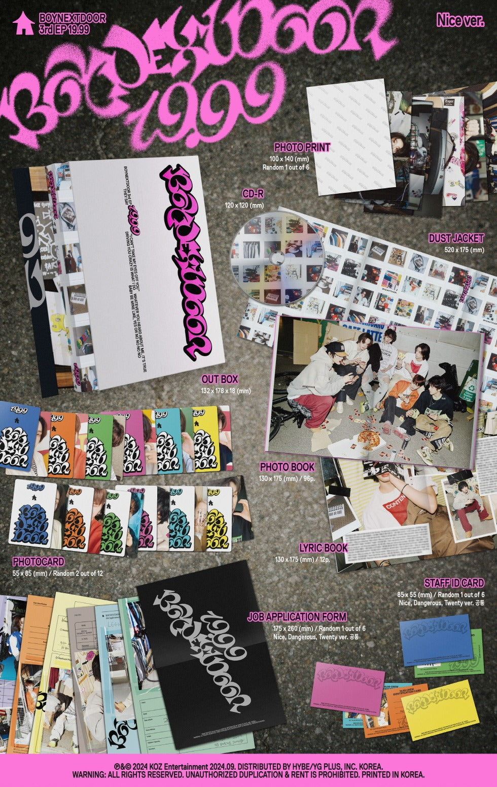 BOYNEXTDOOR 3RD EP - 19.99 (CLINK VERSION) (RANDOM VERSION)