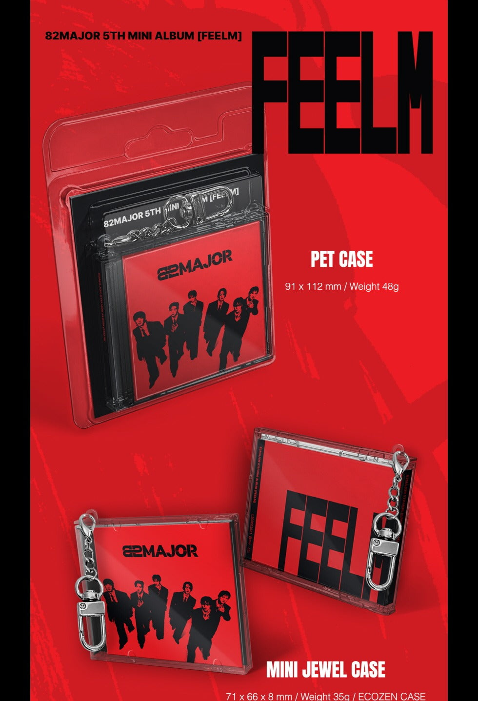 (PRE-ORDER 2026-04-29) 82MAJOR - 5th Mini Album [FEELM] KEYRING Version