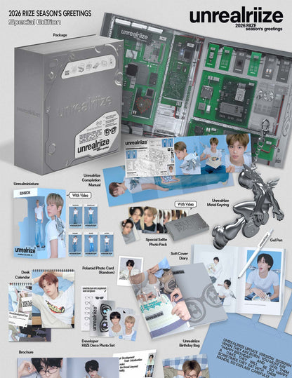 (PRE-ORDER 2025-12-26) RIIZE - 2026 Season's Greetings Special Edition (POB - Photocard Set + Removable Sticker)(💝 K-Towns 2026 Season's Greetings Event!)