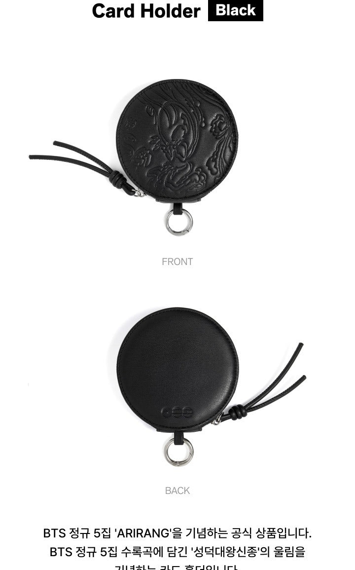 (PRE-ORDER 2026-06-15) BTS - 5th Album [ARIRANG] Official Merch (Card Holder - Black)