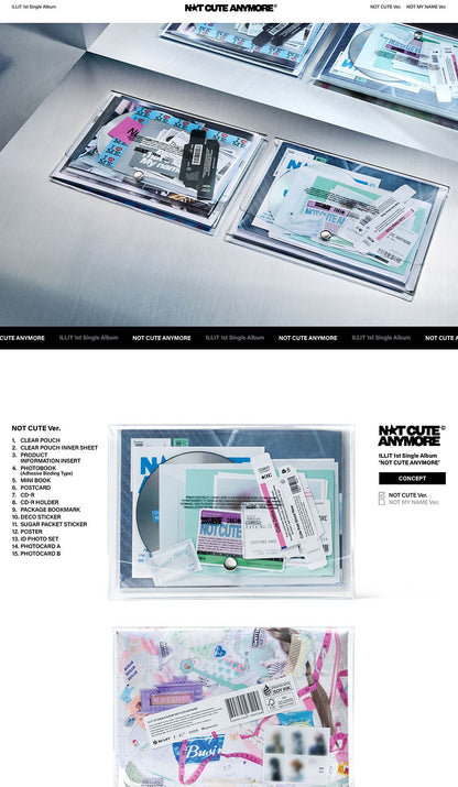 (PRE-ORDER 2025-11-24) ILLIT - 1st Single Album [NOT CUTE ANYMORE] (2 Versions) Set (POB - Photocard 2ea Included - Pre-order only)