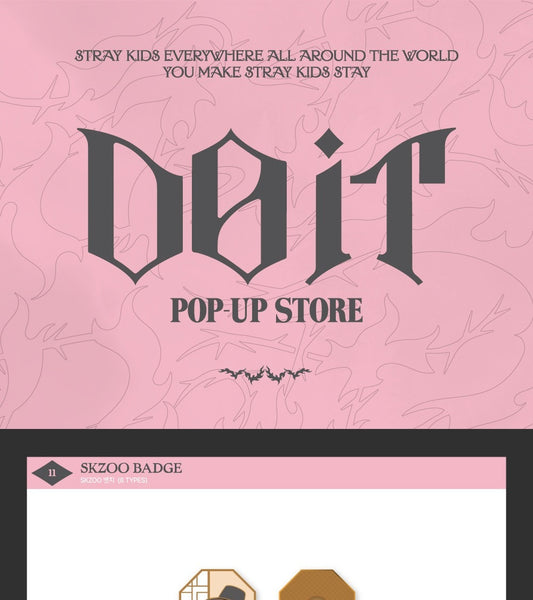 (PRE-ORDER 2026-02-23) Stray Kids [DO IT] Pop-up Store MD Merch (SKZOO BADGE)(8 Versions)(POB Included Based on Order Amount)