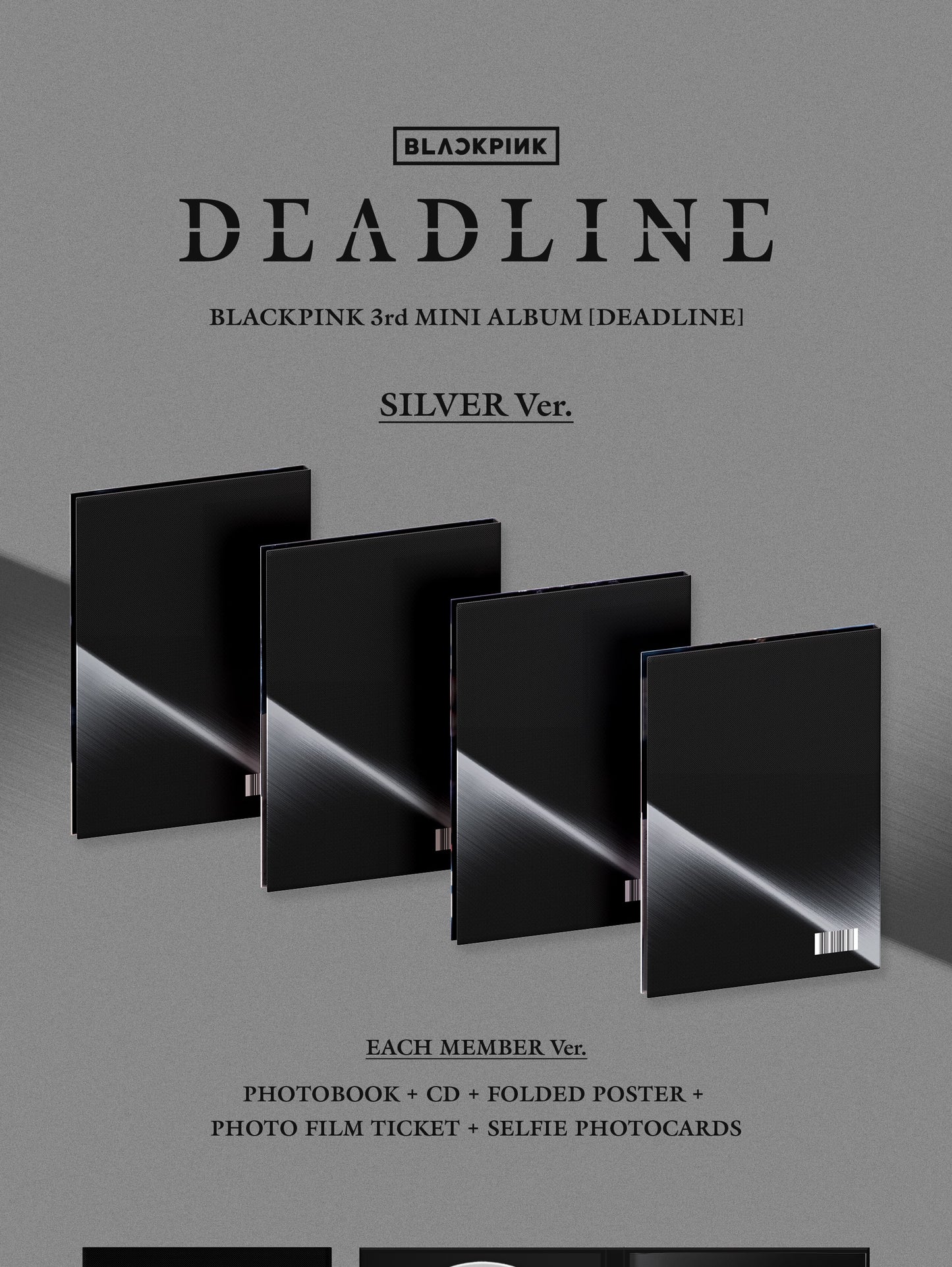 (PRE-ORDER 2026-03-13) BLACKPINK - 3rd Mini Album [DEADLINE] SILVER Version (Digipack Version)(4 Versions)(POB Included)