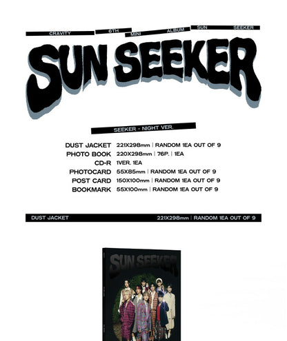 CRAVITY 6th Mini Album SUN SEEKER Night Version (9 Versions) Random