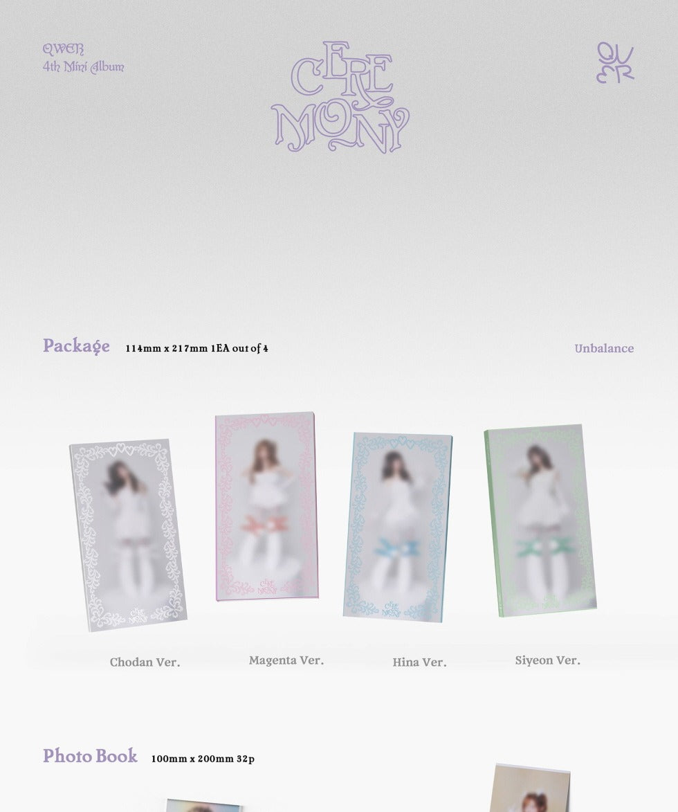 QWER - 4th Mini Album [CEREMONY] Booklet Version (4 Versions)