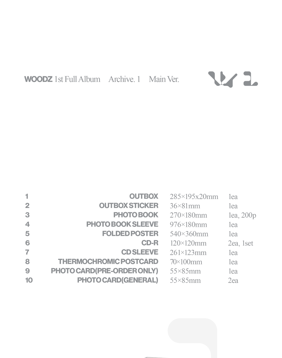 WOODZ - 1st Full Album [Archive. 1] Main Version (2CD).