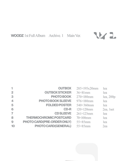 WOODZ - 1st Full Album [Archive. 1] Main Version (2CD).