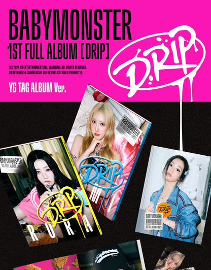 BABYMONSTER - 1st Full Album [DRIP] YG TAG ALBUM Version (7 Versions).