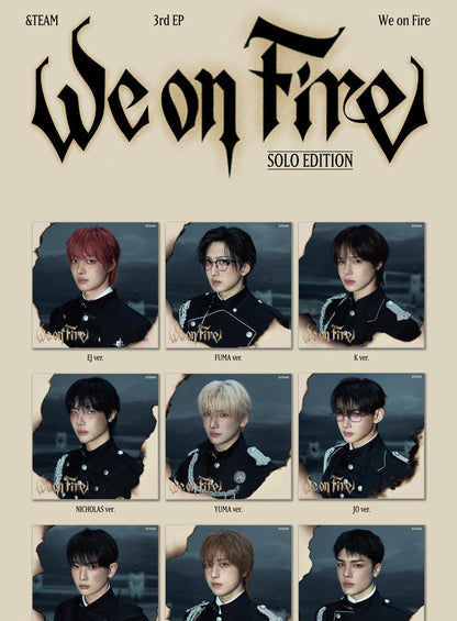 &TEAM - Japan 3rd EP Album [We on Fire] Solo Edition (9 Versions)
