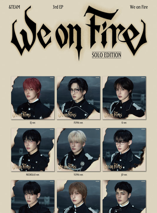 (PRE-ORDER 2026-04-21) &TEAM - Japan 3rd EP Album [We on Fire] Solo Edition (9 Versions) Random 1ea (Weverse Shop POB Included)