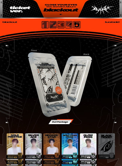(PRE-ORDER 2025-11-11) CLOSE YOUR EYES - 3rd Mini Album [blackout] ticket Version