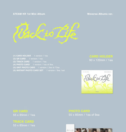&TEAM - Korea 1st Mini Album [Back to Life] Photocard Box (Weverse Albums Version)