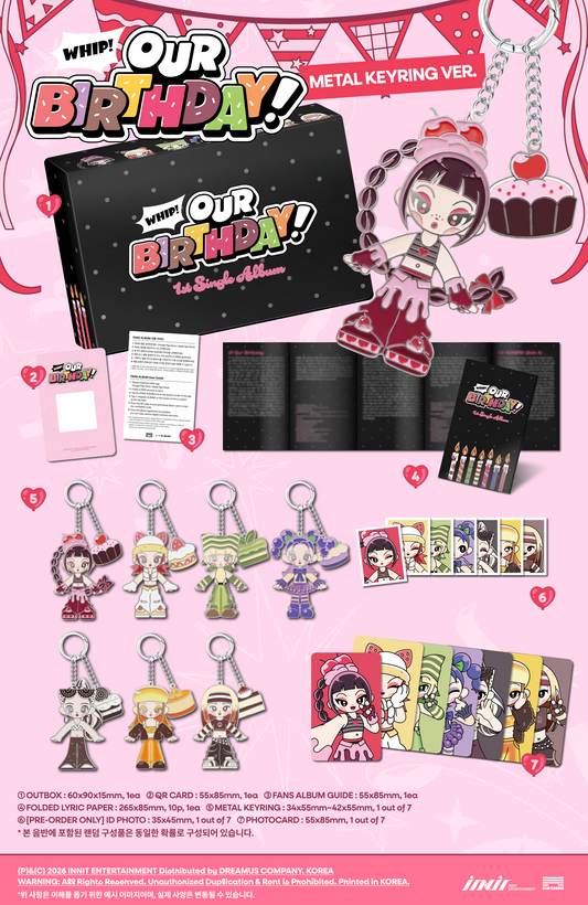 OURBIRTHDAY 아워벌스데이 - 1st Single Album [Our Birthday] METAL KEYRING Version