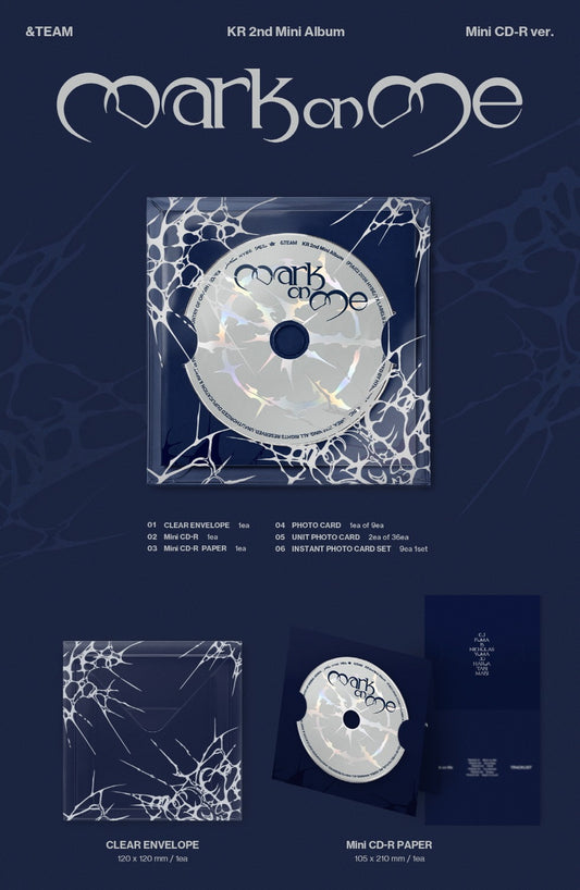 (PRE-ORDER 2026-09-08) &TEAM - Korea 2nd Mini Album [Mark on Me] Mini CD-R Version