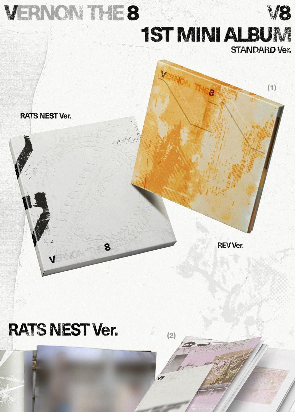 (PRE-ORDER 2026-06-29) V8(VERNON THE8)(Seventeen) - 1st Mini Album [V8] Standard Version (2 Versions) Set