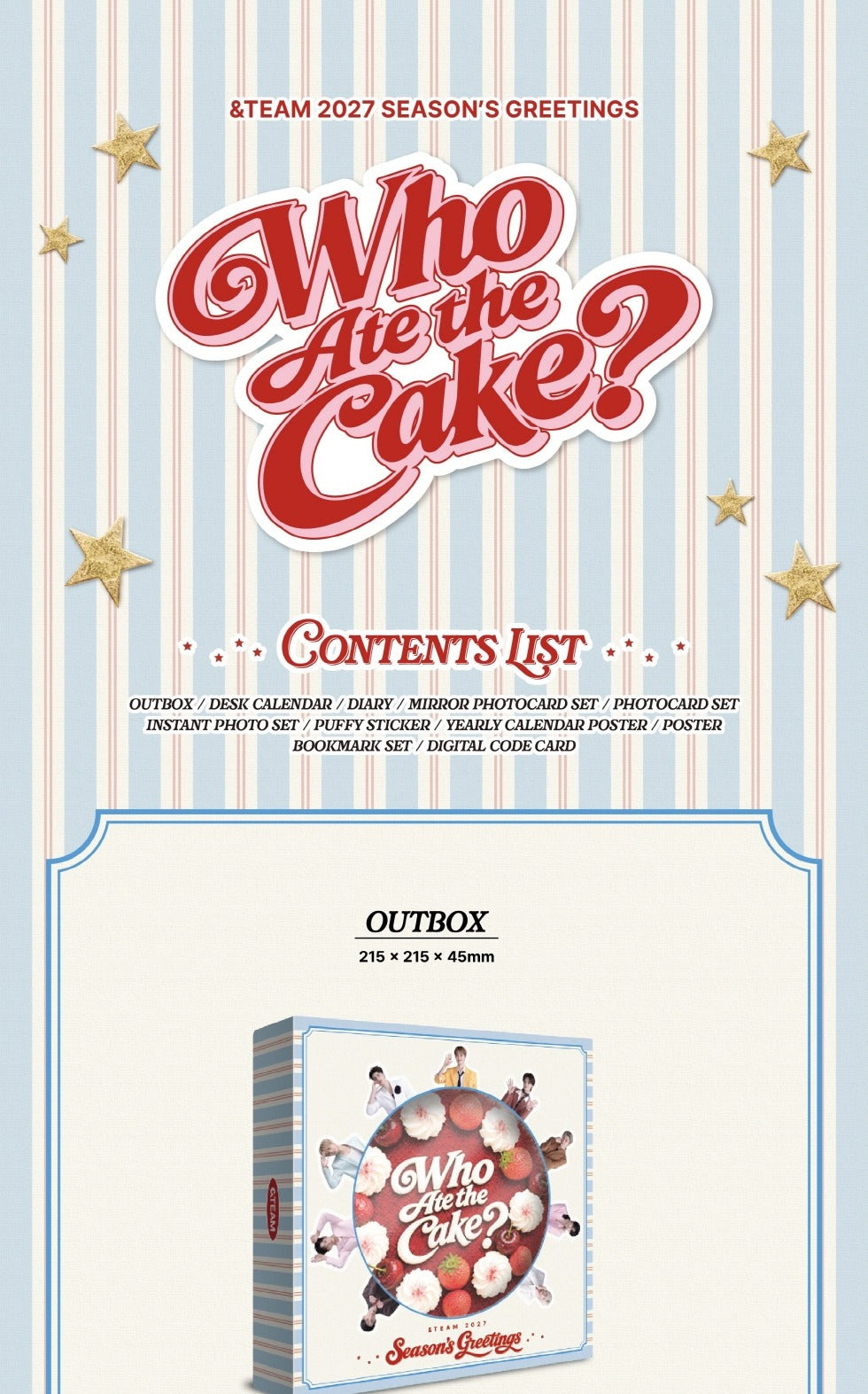 (PRE-ORDER 2026-12-16) &TEAM - 2027 SEASON'S GREETINGS [WHO ATE THE CAKE?](🎁POB Included - Pre-order only)