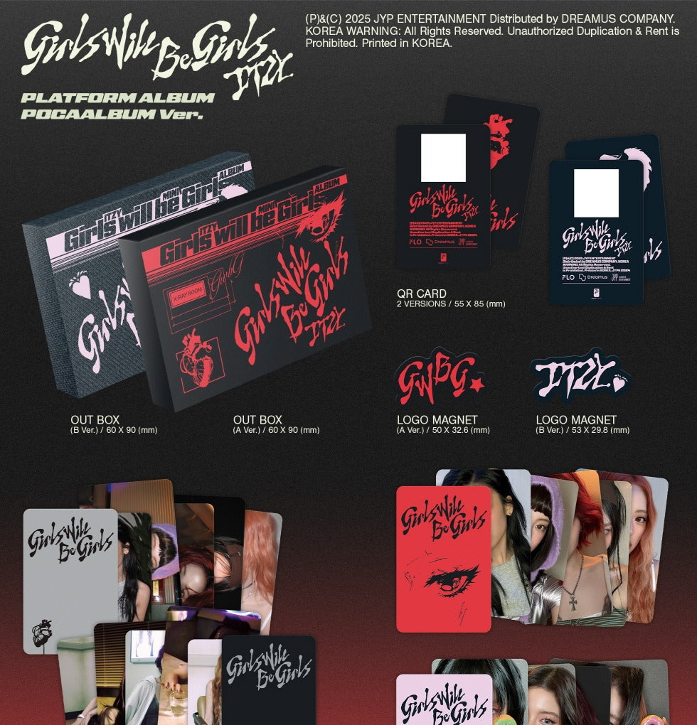 ITZY - [Girls Will Be Girls] PLATFORM ALBUM_POCAALBUM Version (2 Versions).