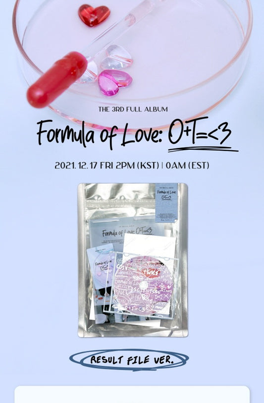 TWICE - 3rd Album [Formula of Love: O+T=<3] Result File Version (RESTOCK 2026-05-22)