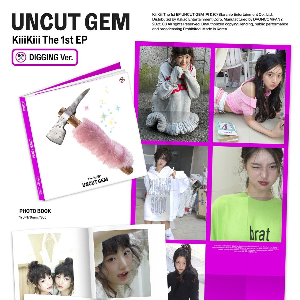 KiiiKiii - 1st Mini Album [UNCUT GEM] DIGGING Version (POB - Photocard Included!!).