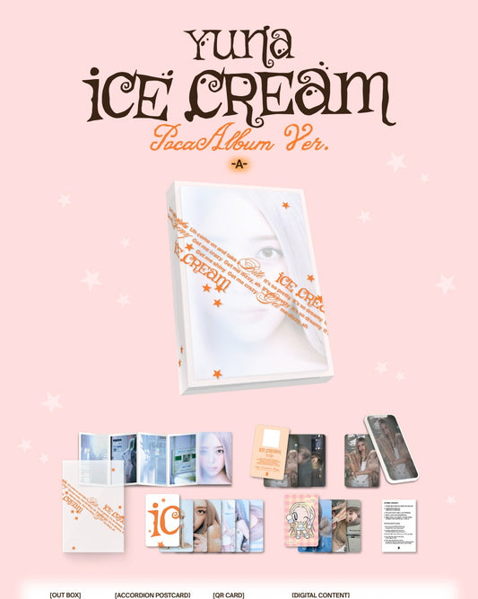 YUNA (ITZY) - 1st Mini Album [Ice Cream] Pocaalbum Version (2 Versions).