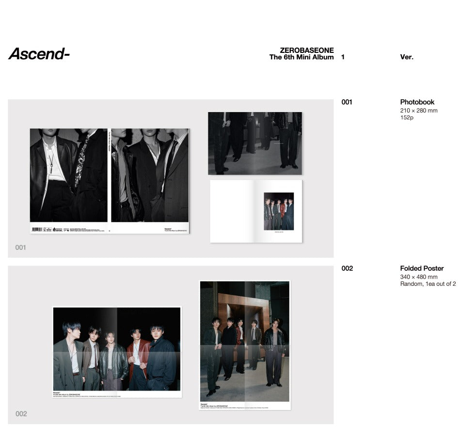 ZEROBASEONE - 6th Mini Album [Ascend-] (2 Versions)(POB Option available)