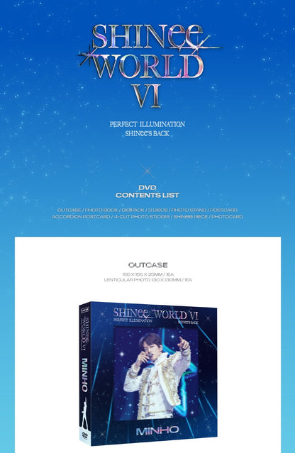 SHINee - WORLD VI [PERFECT ILLUMINATION : SHINee’S BACK] DVD Version (4 Versions)(POB - Photocard Set Included)