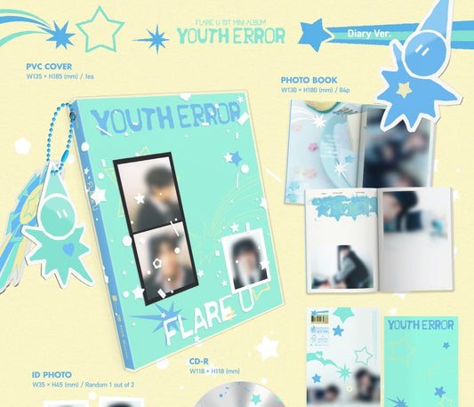 (PRE-ORDER 2026-05-14) FLARE U (플레어 유) - 1st Mini Album [YOUTH ERROR] Diary Version
