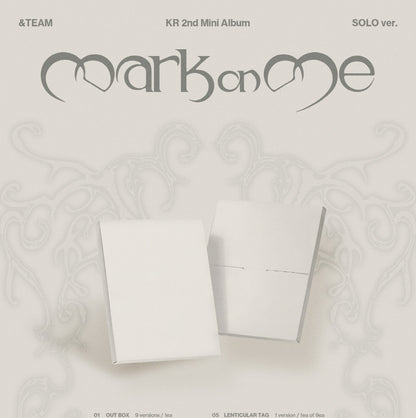 (PRE-ORDER 2026-09-08) &TEAM - Korea 2nd Mini Album [Mark on Me] SOLO Version (9 Versions) Set