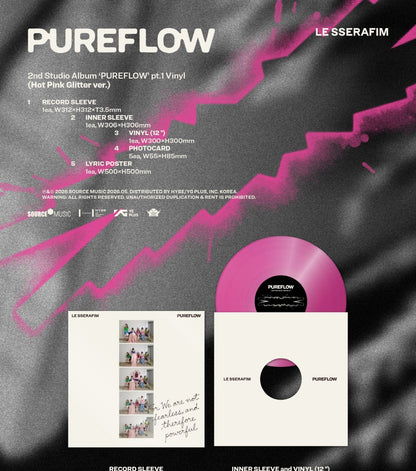 LE SSERAFIM - 2nd Studio Album [PUREFLOW pt.1] LP Vinyl Version (2 Versions)