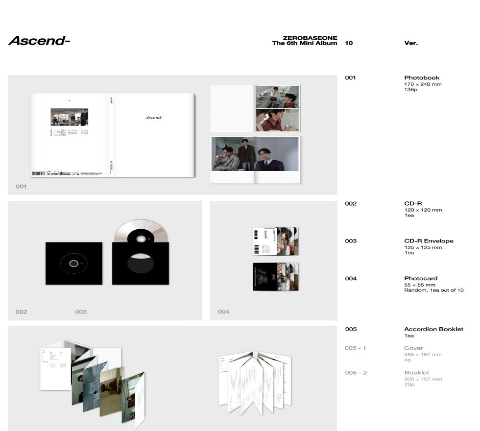 ZEROBASEONE - 6th Mini Album [Ascend-] (2 Versions)(POB Option available)