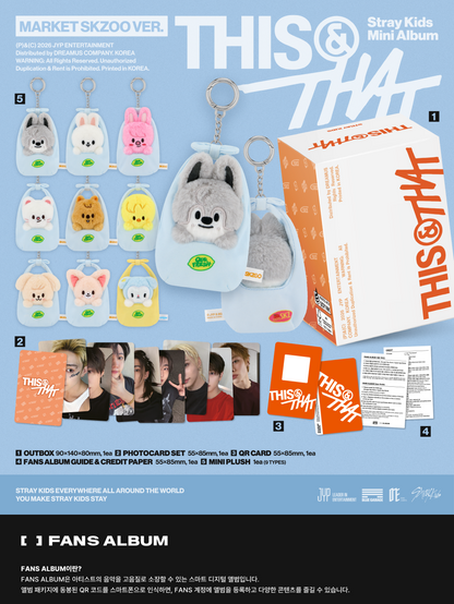 (PRE-ORDER 2026-10-22) Stray Kids - [THIS & THAT] MARKET SKZOO Version (9 Versions) Random 1ea