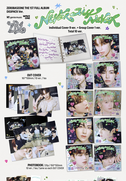 ZEROBASEONE - 1st Full Album [NEVER SAY NEVER] Digipack Version (10 Versions).