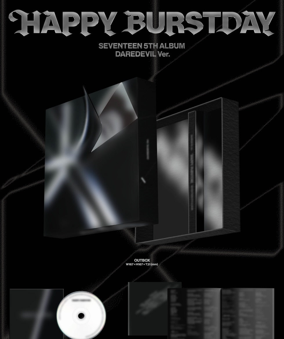 (PRE-ORDER 2025-05-26) SEVENTEEN - 5th Album [HAPPY BURSTDA] DAREDEVIL Version (12 Versions) Random 1ea