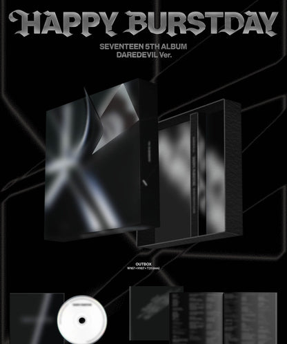 (PRE-ORDER 2025-05-26) SEVENTEEN - 5th Album [HAPPY BURSTDA] DAREDEVIL Version (12 Versions) Random 1ea