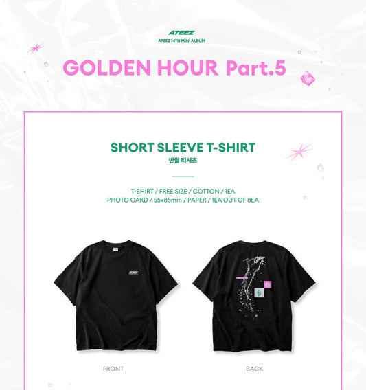 (PRE-ORDER 2026-08-31) ATEEZ - POP-UP STORE MD [GOLDEN HOUR Part.5] SHORT SLEEVE T-SHIRT