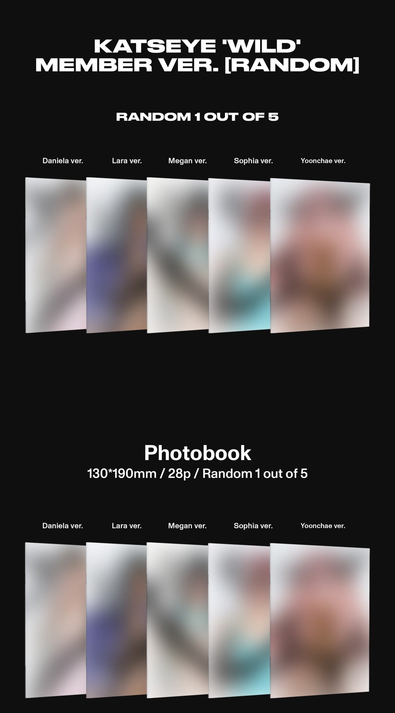 (PRE-ORDER 2026-08-14) KATSEYE - [WILD] Member Version (5 Versions) Random 1ea (POB Included)