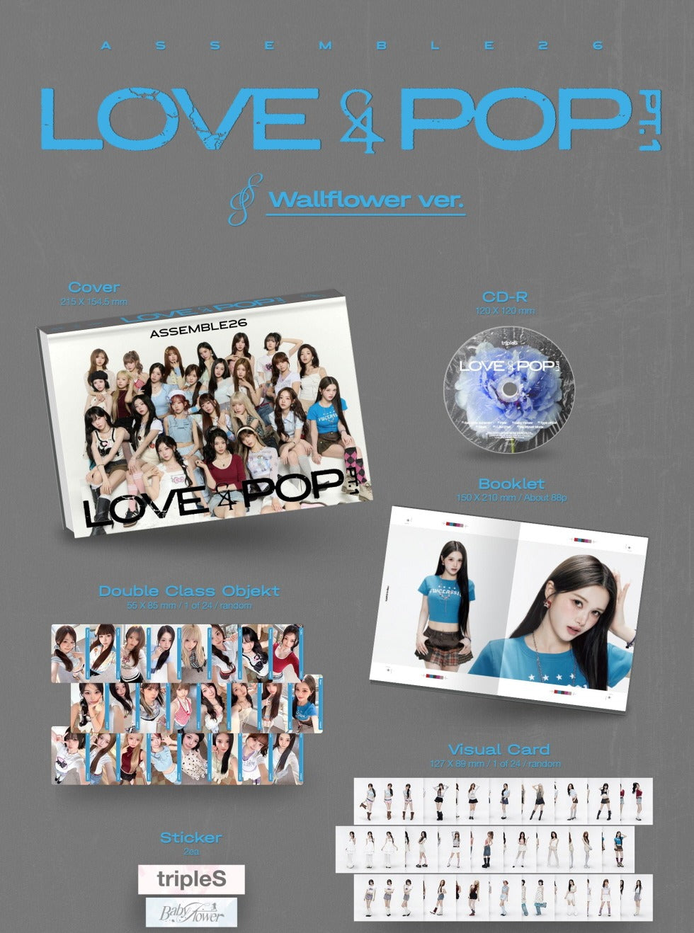 tripleS - [LOVE&POP] pt.1 (ASSEMBLE26)(2 Versions)(POB Option available)