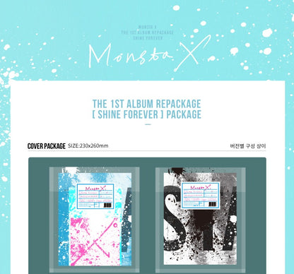 Monsta X 1st repackage album Shine forever (2 Versions).