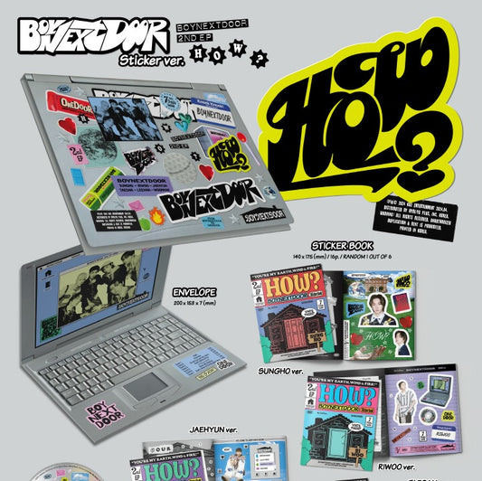 BoyNextDoor - 2nd EP [HOW?] Sticker Version (6 Versions) Random 1ea
