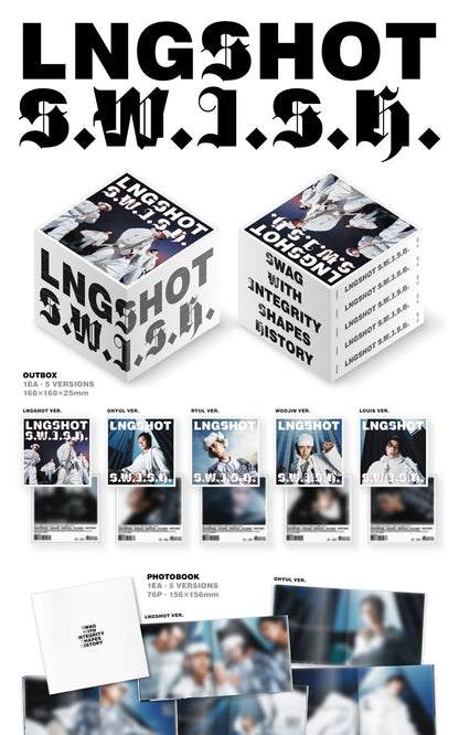 (PRE-ORDER 2026-11-11) LNGSHOT - EP Album [S.Wi.I.S.H] Standard Version (5 Versions) Random 1ea (🎁POB Included - Pre-order only)