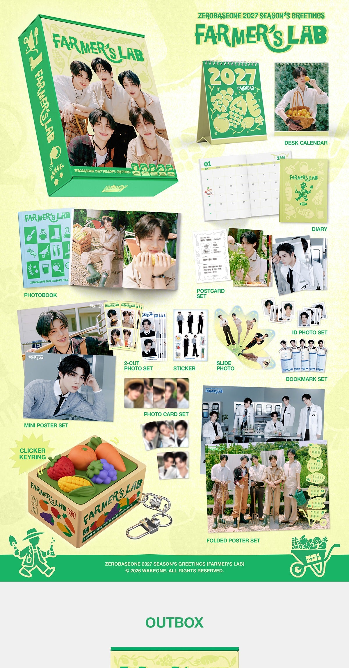 (PRE-ORDER 2026-12-18) Zerobaseone - 2027 Season's Greetings [FARMER'S LAB](🎁POB Included - Pre-order only)