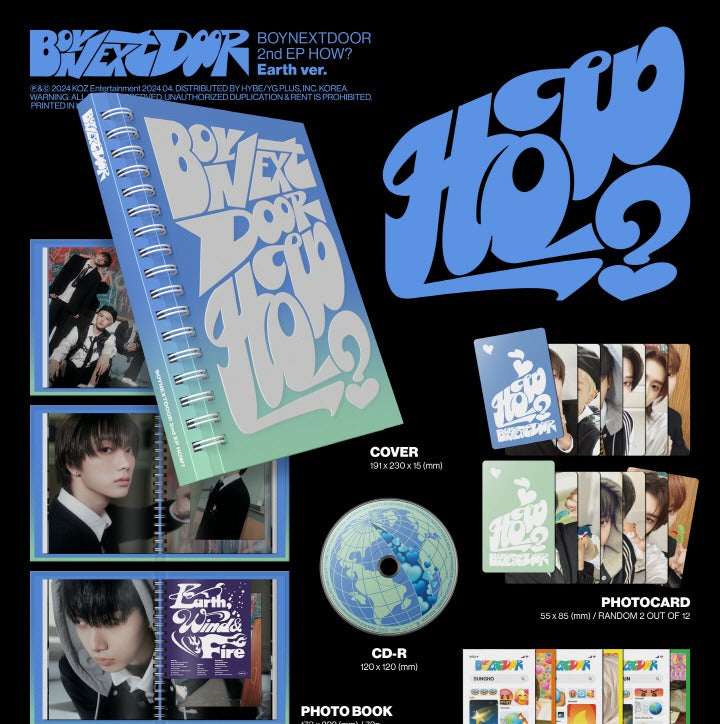 BoyNextDoor - 2nd EP Album HOW? (3 Versions).