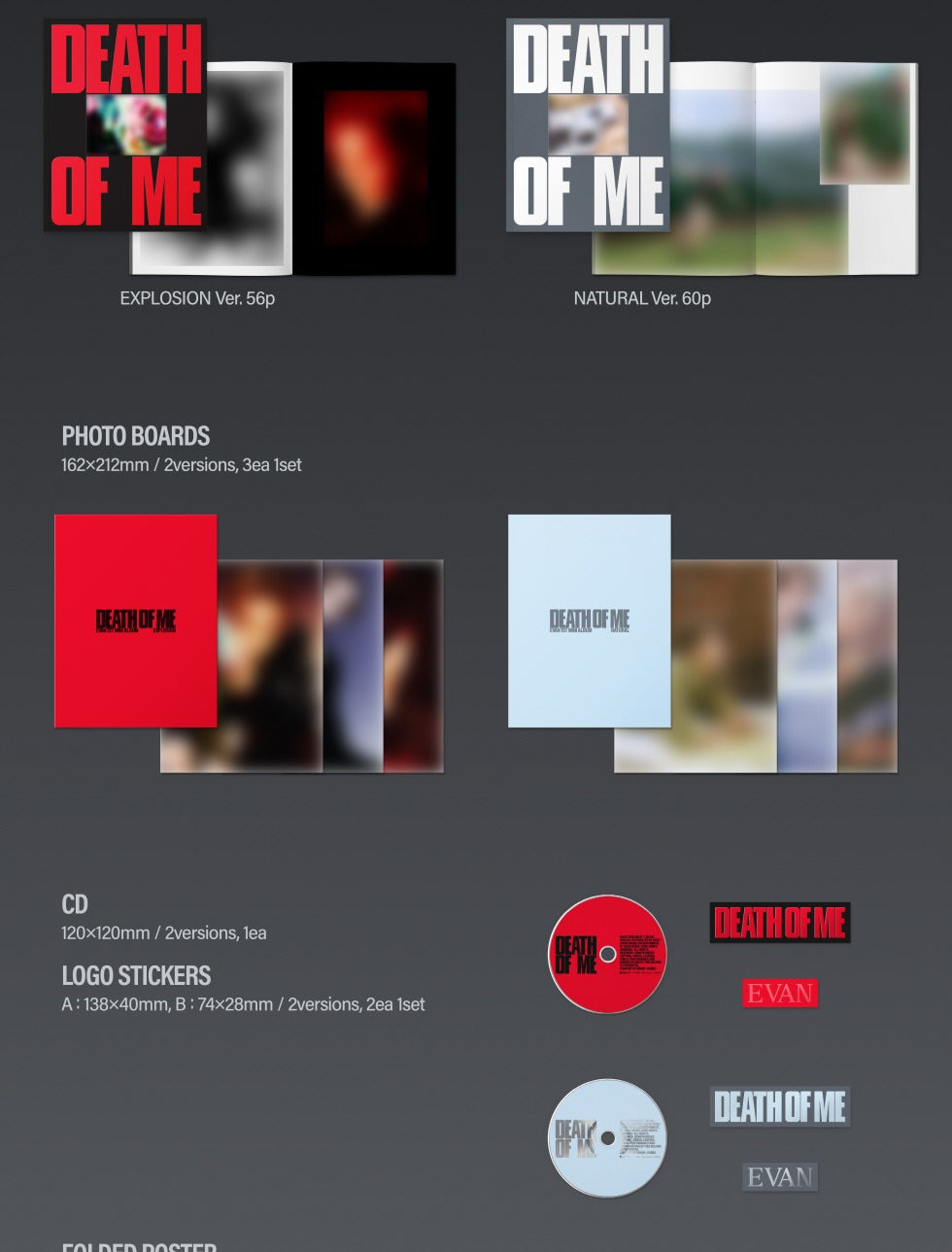 (PRE-ORDER 2026-09-07) EVAN 에반 - 1st Mini Album [DEATH OF ME] (2 Versions) Random 1ea