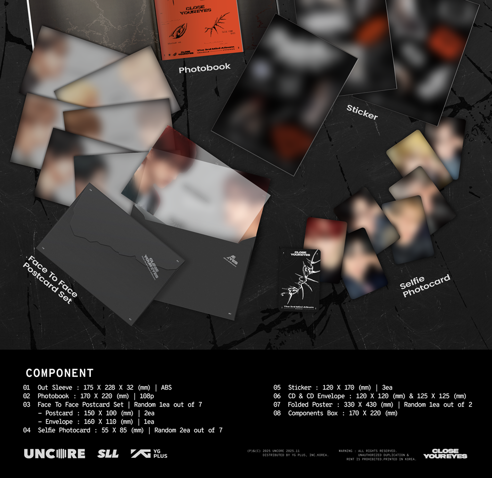 (PRE-ORDER 2025-11-11) CLOSE YOUR EYES - 3rd Mini Album [blackout] blackout Version