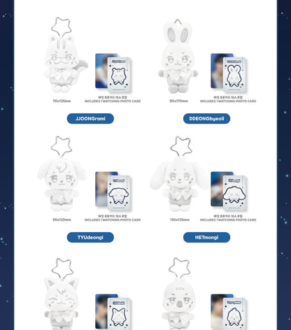 (PRE-ORDER 2026-11-15) ATEEZ x ANITEEZ - POP-UP [ANITEEZ IN DEJA VU] SILVER ANITEEZ PLUSH KEYRING (POB Included Based on Order Amount)