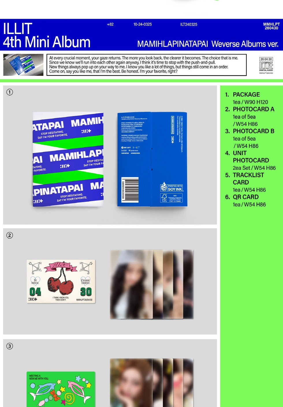 ILLIT - 4th Mini Album [MAMIHLAPINATAPAI] Weverse Albums Version